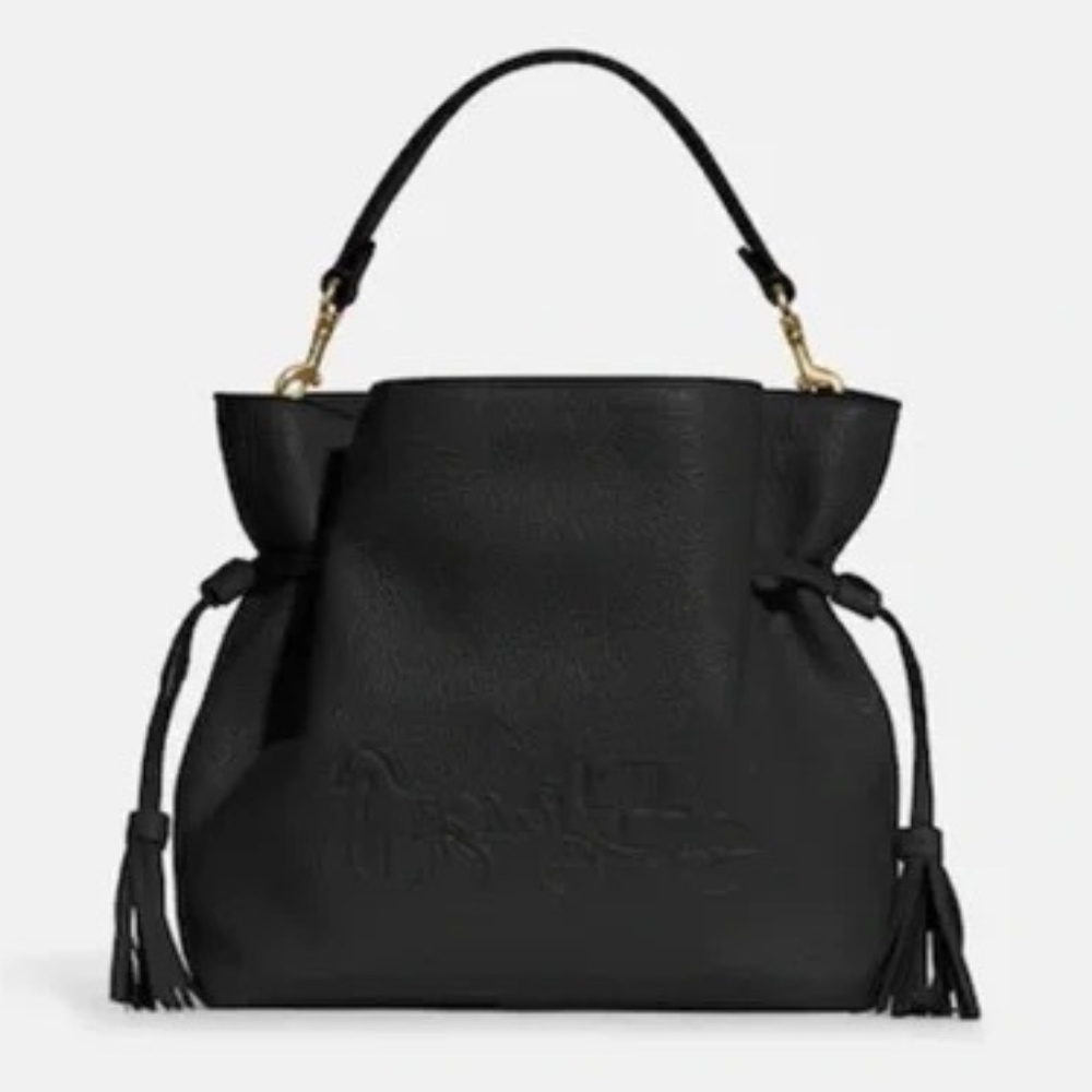 NEW COACH LEATHER Andy Tote/Crossbody In Black/Gold GORGEOUS & NWOT! RETAIL $378